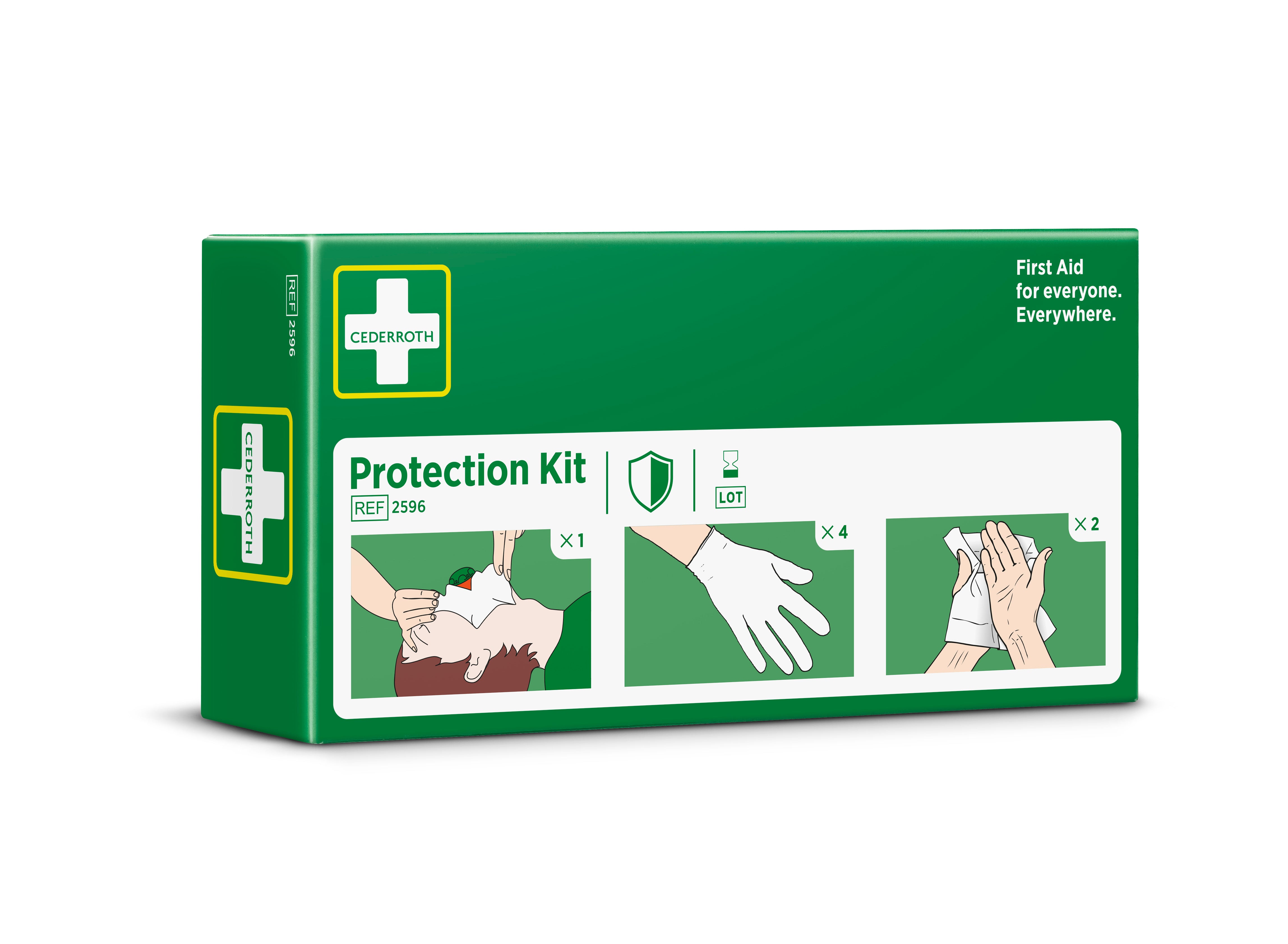 Cederroth - Kit de protection (gants, lingettes nettoyantes, masque bouche à bouche)