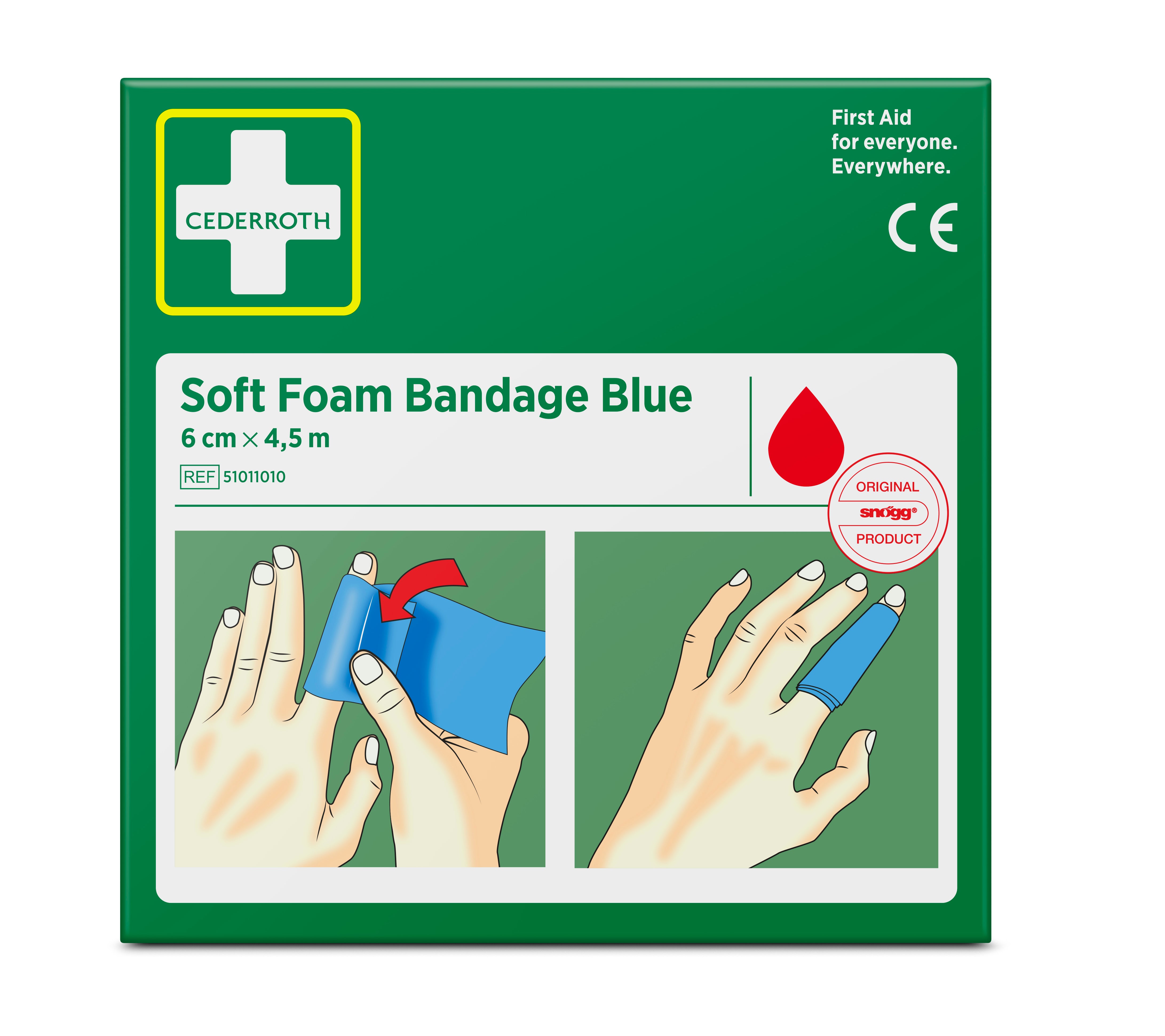 Cederroth - Soft Foam Cederroth BLEU 6 cm