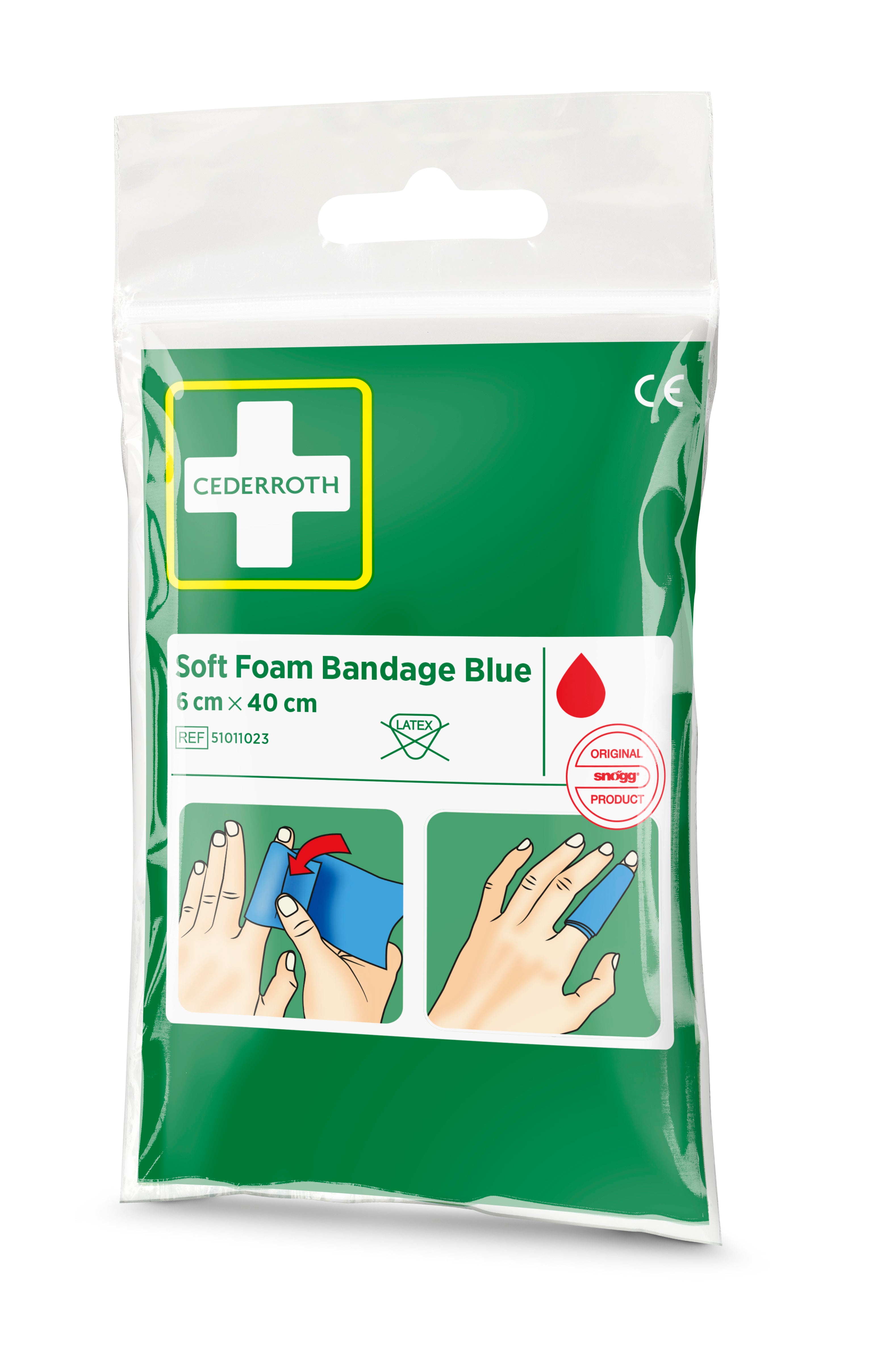 Cederroth - Soft Foam Cederroth BLUE 40 cm x 6 cm - 40 pcs