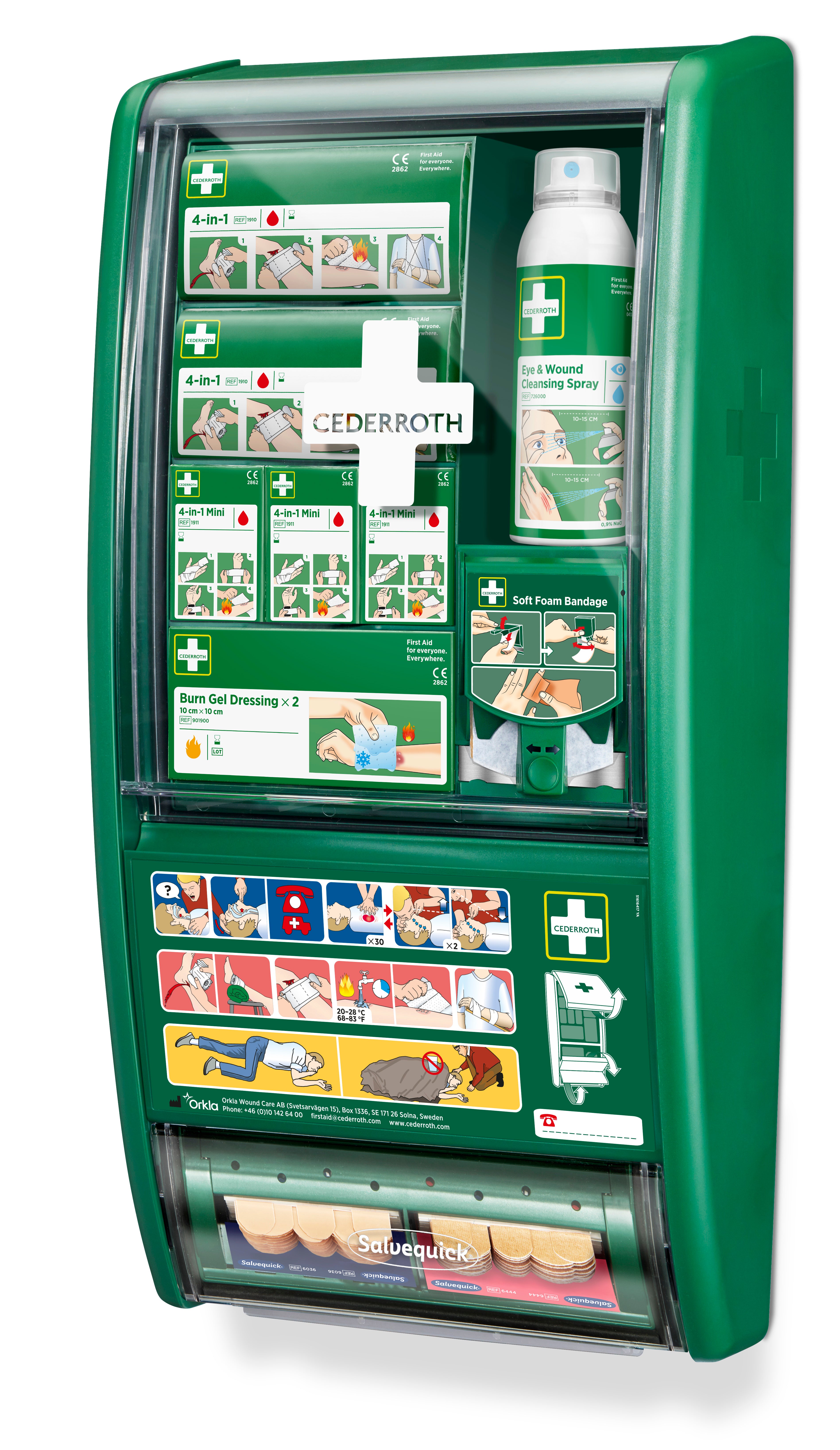 Cederroth - Station premiers secours Cederroth, avec Soft Foam Beige 6 cm x 2 m