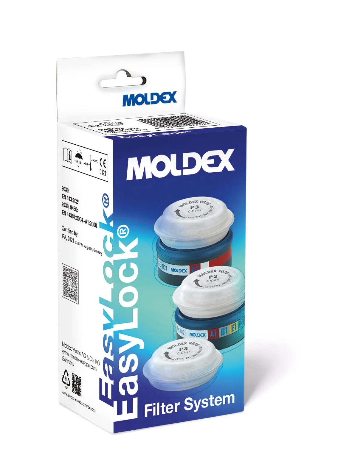 MOLDEX - Filtres Assemblés A1B1E1K1P3 EasyLock® Boîte BGCOMAGENCY