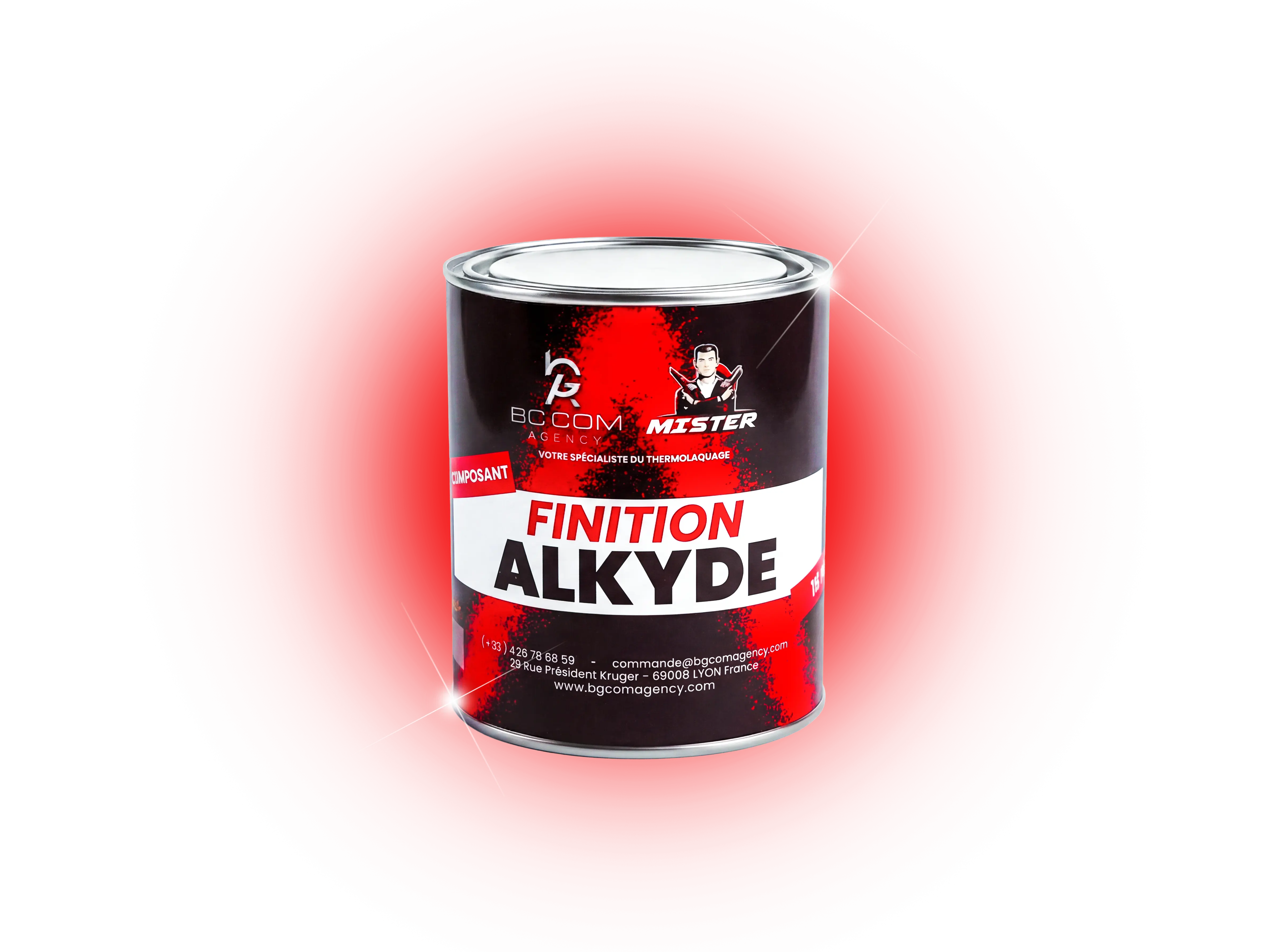 PI // Finition ALKYDE Mono-composant - En bidon de 1 kg. PAINT'INNOV