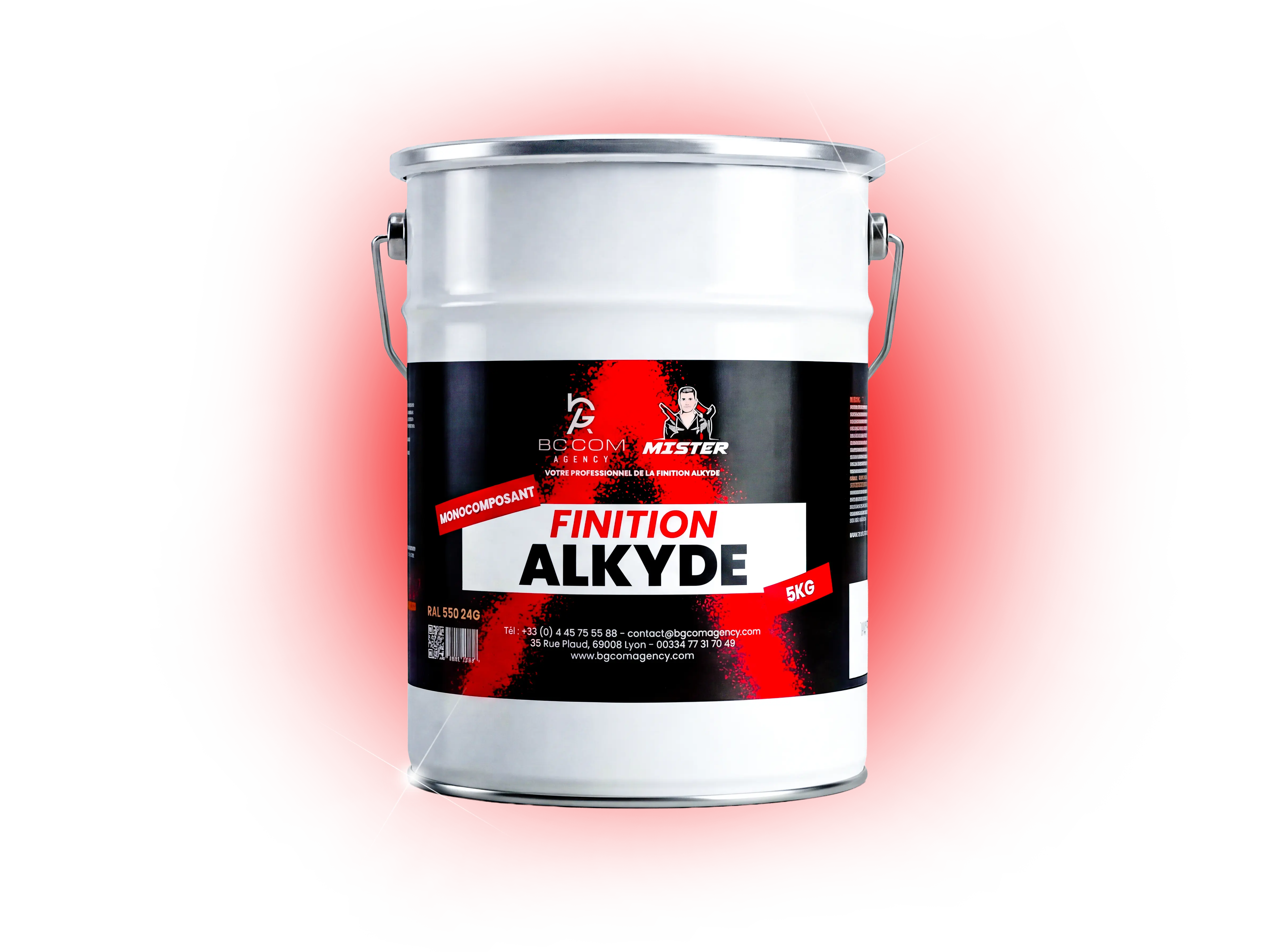 PI // Finition ALKYDE Mono-composant - En bidon de 5 kg. PAINT'INNOV