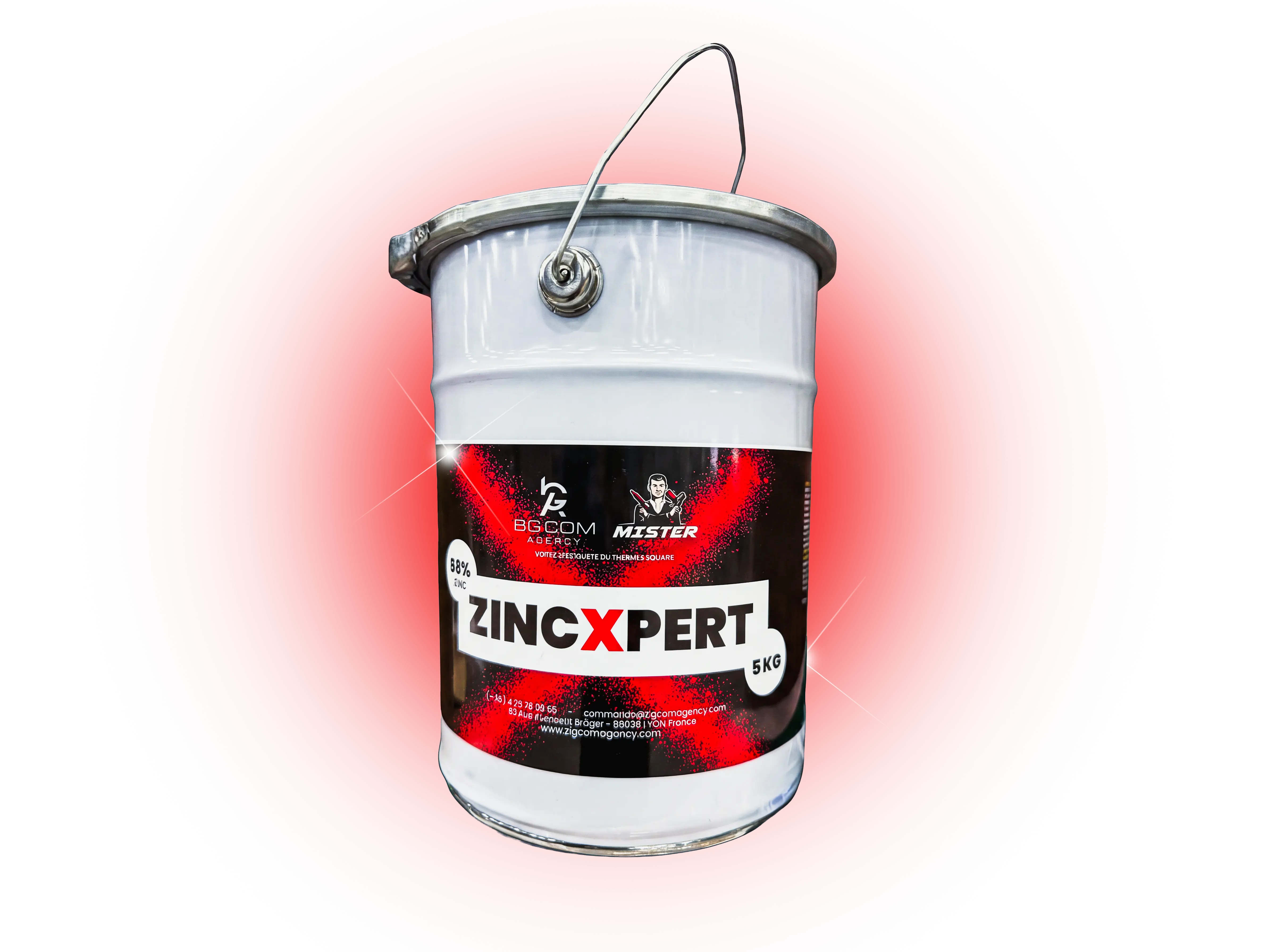 PI // ZincXpert – Gris 97 % Zinc en Bidon de 5 kg PAINT'INNOV