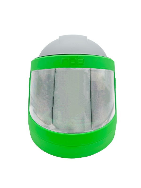 photo du casque de sablage GVS-RPB NOVA 3 avec cape en nylon et tupe air