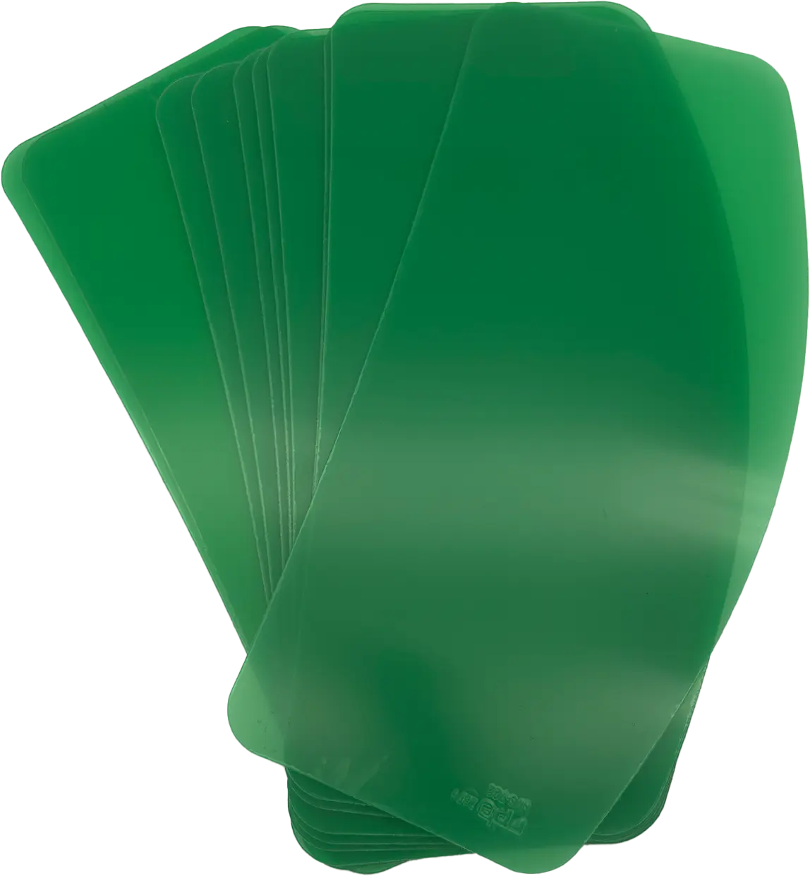 Photo d'un pack de 10 visières intérieures vertes pour casque de sablage Nova 3