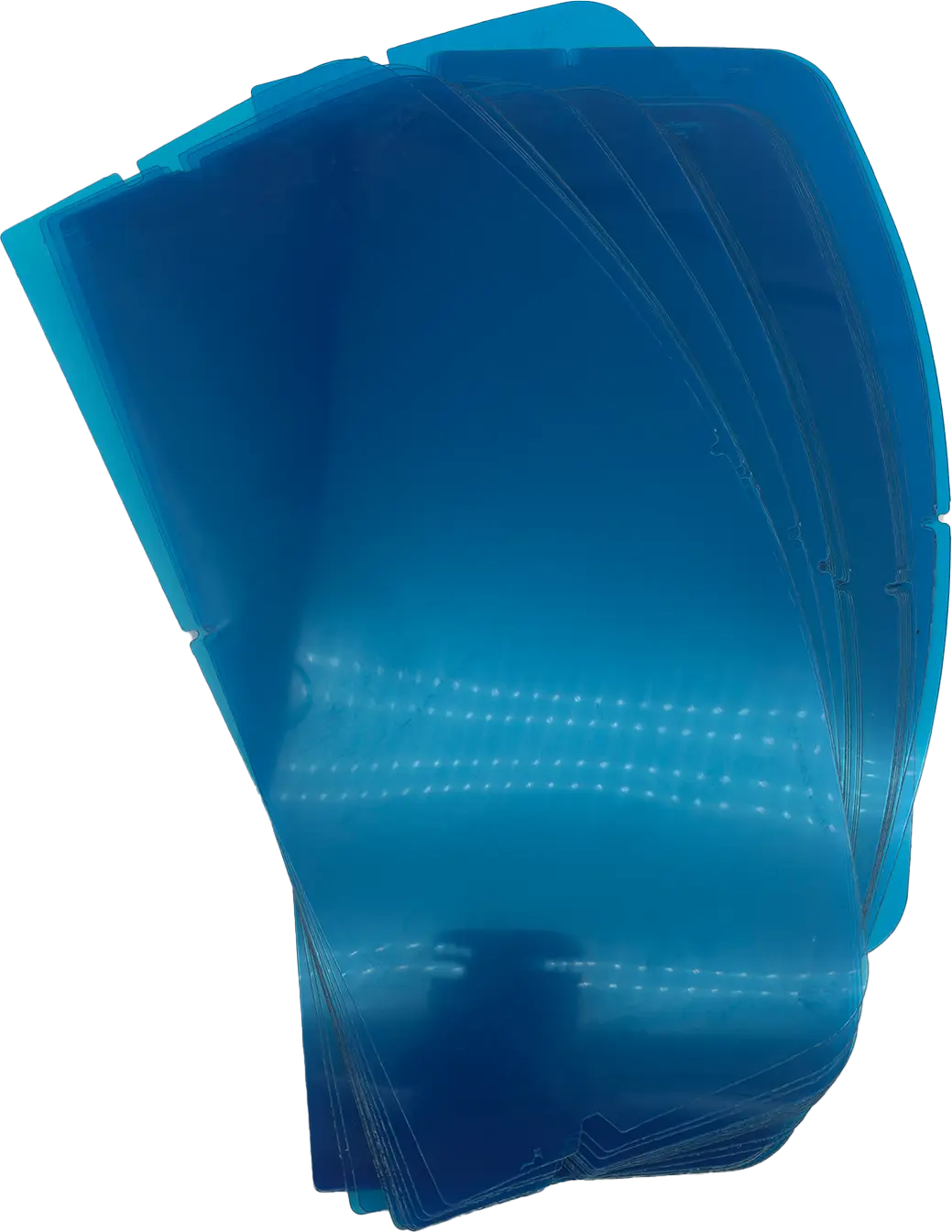 Photo d'un pack de 10 visières intérmédiaire bleu pour casque de sablage nova 3