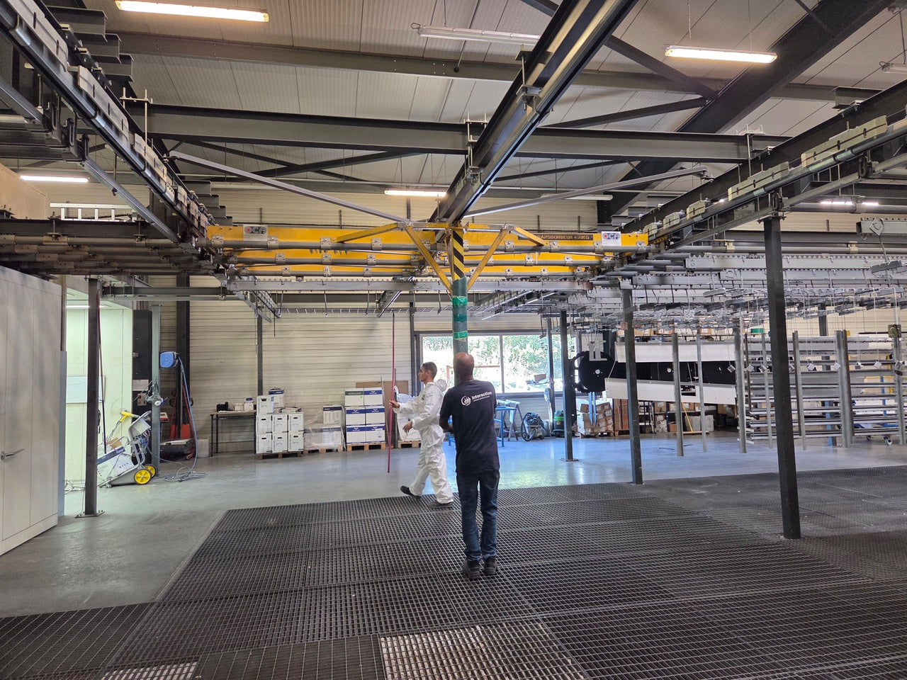Chaîne complète de thermolaquage – capacités 5 m (L) × 2,5 m (H) – OMIA (FR) + monobain “IS – TORAN”