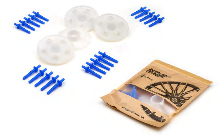 Kit Global Wheels DIAMOND — disques translucide, bouchons bleus