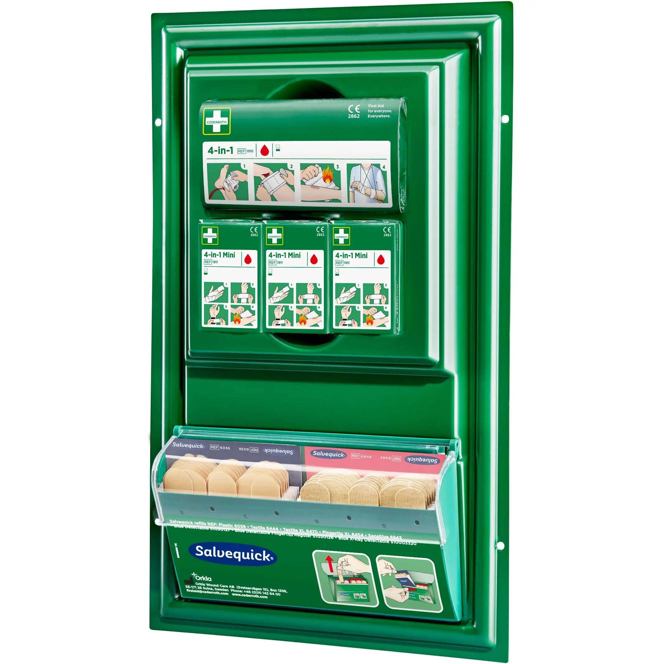 mur de trousse de secours giberttrans avec formations premiers secours et pansements