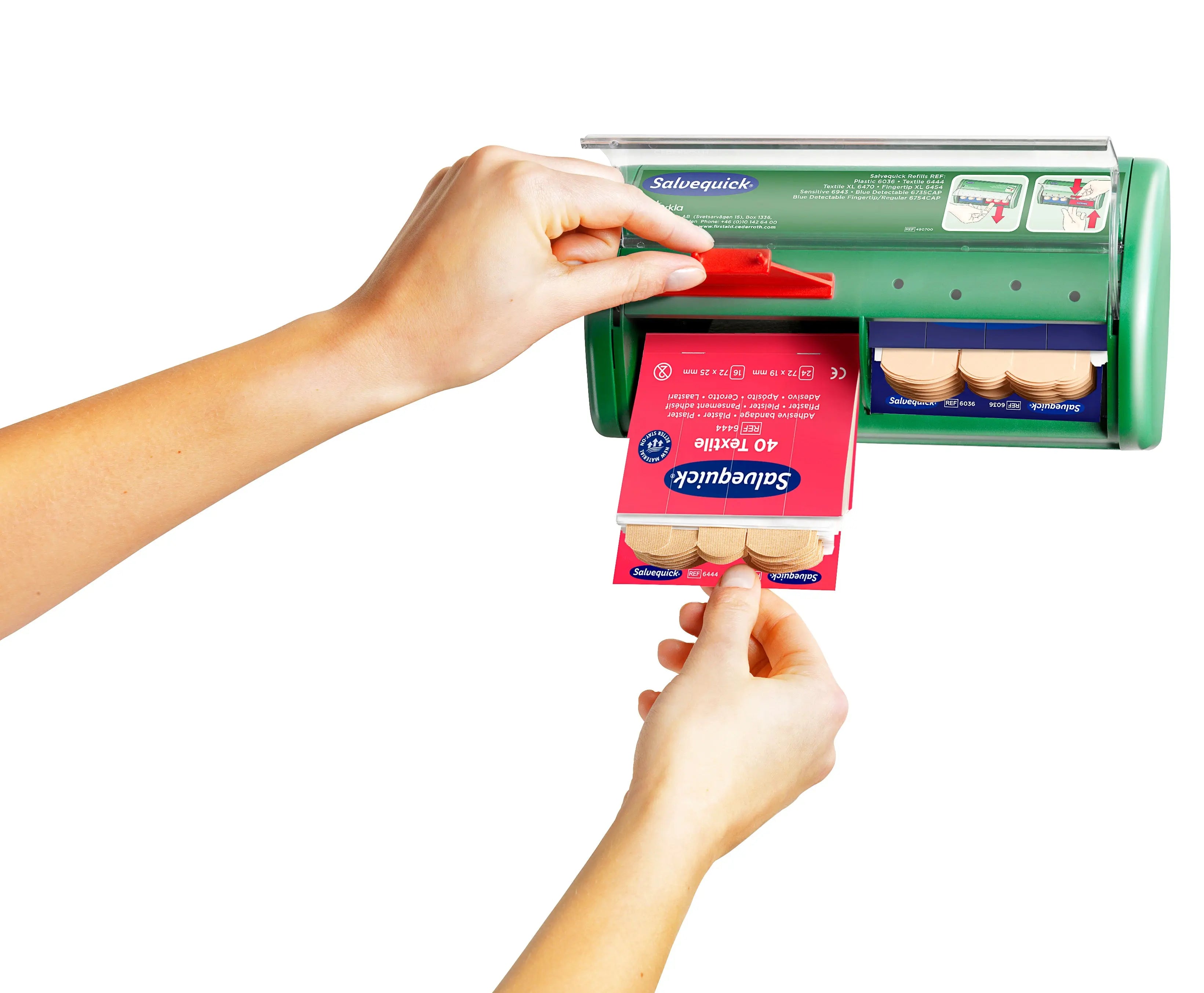 distributeur de pansements adhésifs avec recharges pour un accès facile et rapide