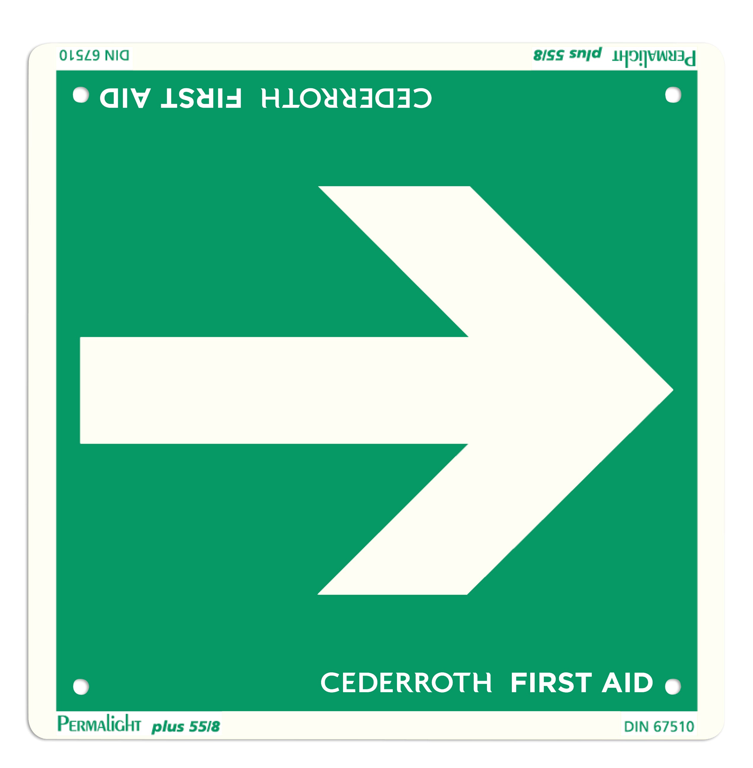 Cederroth - Panneau fleche de direction, double face
