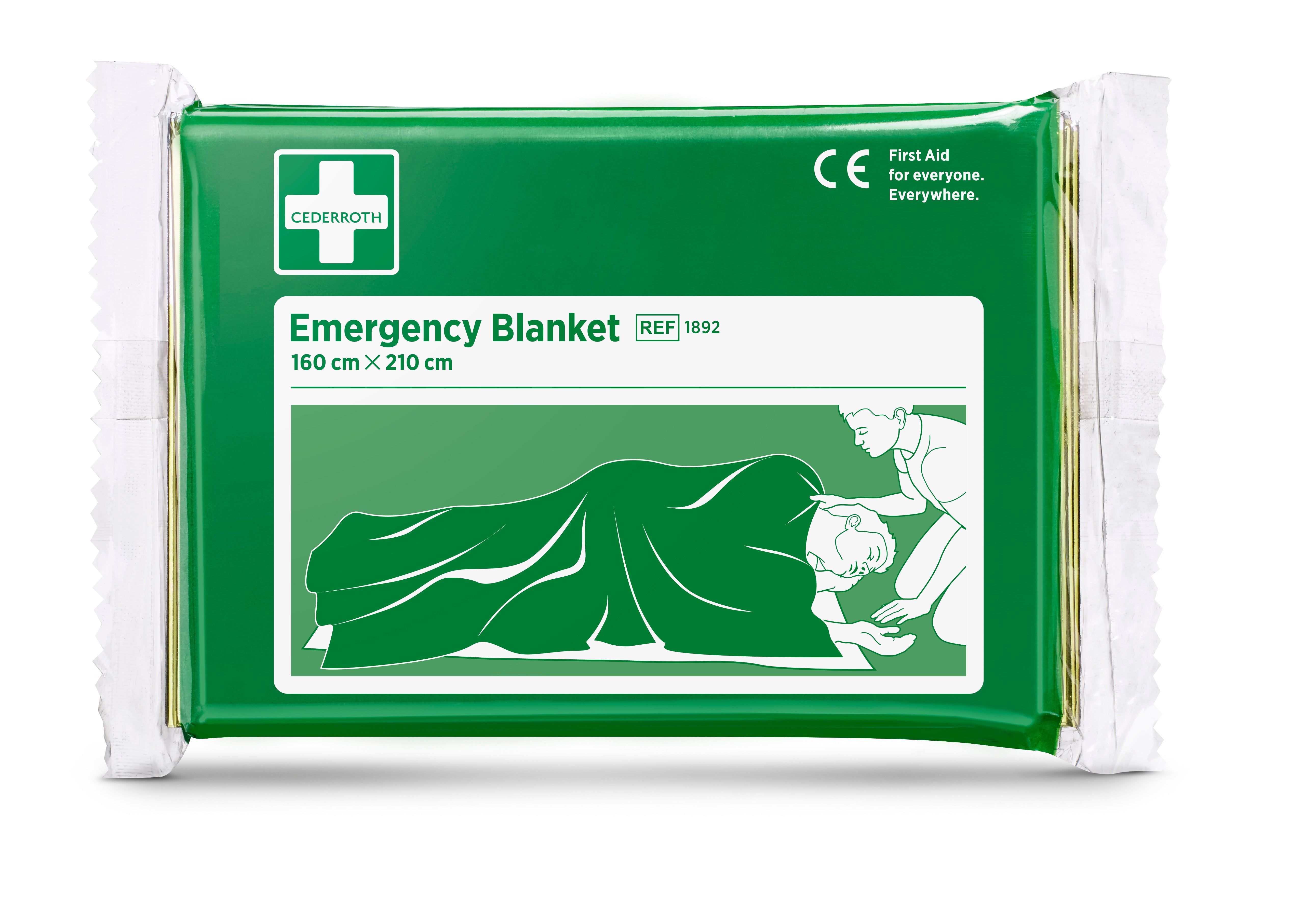 Cederroth - Couverture de survie avec un coté en aluminium thermo isolant