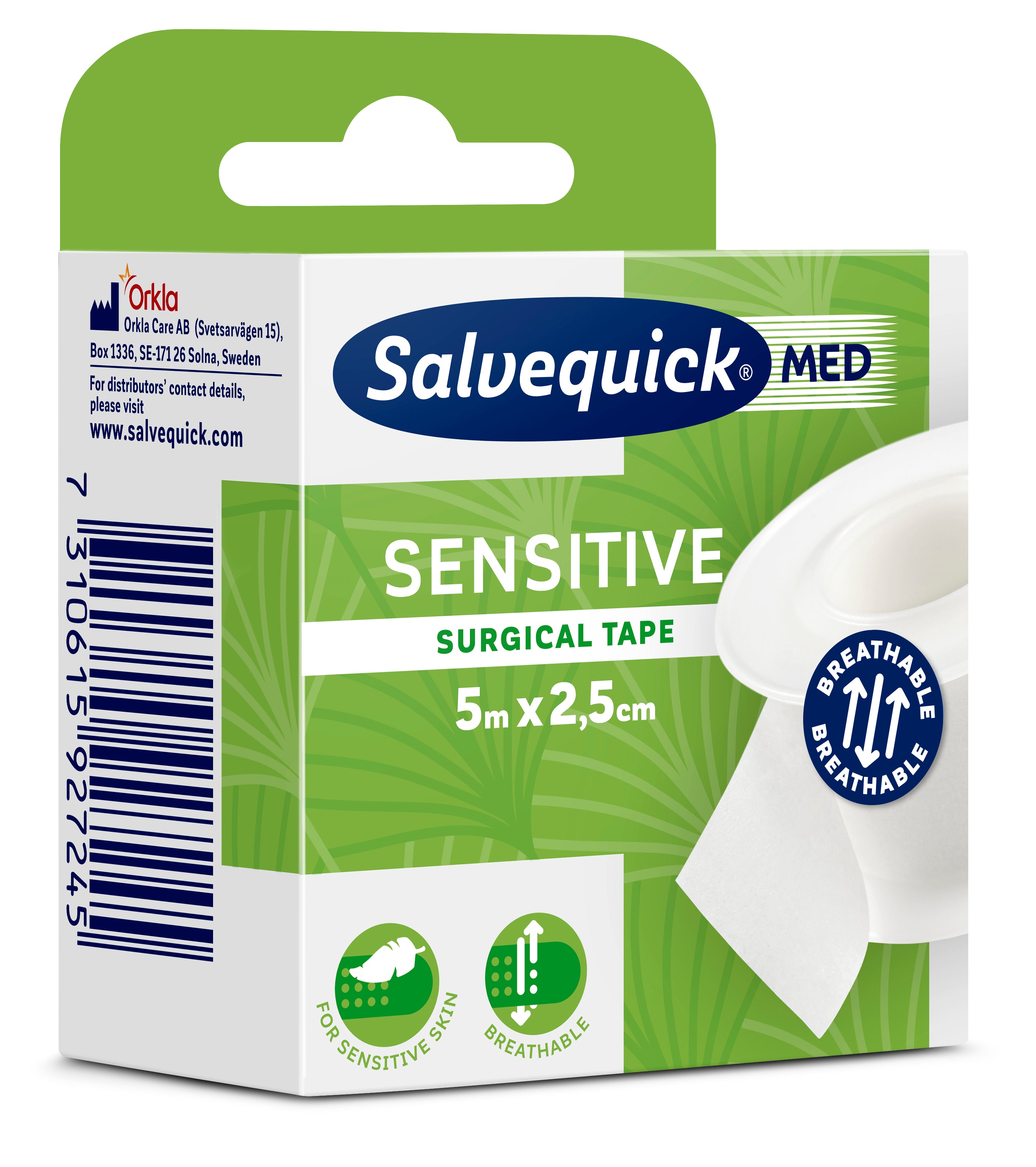 Cederroth - Rouleau pansement sensitive 5m x 2,5cm
