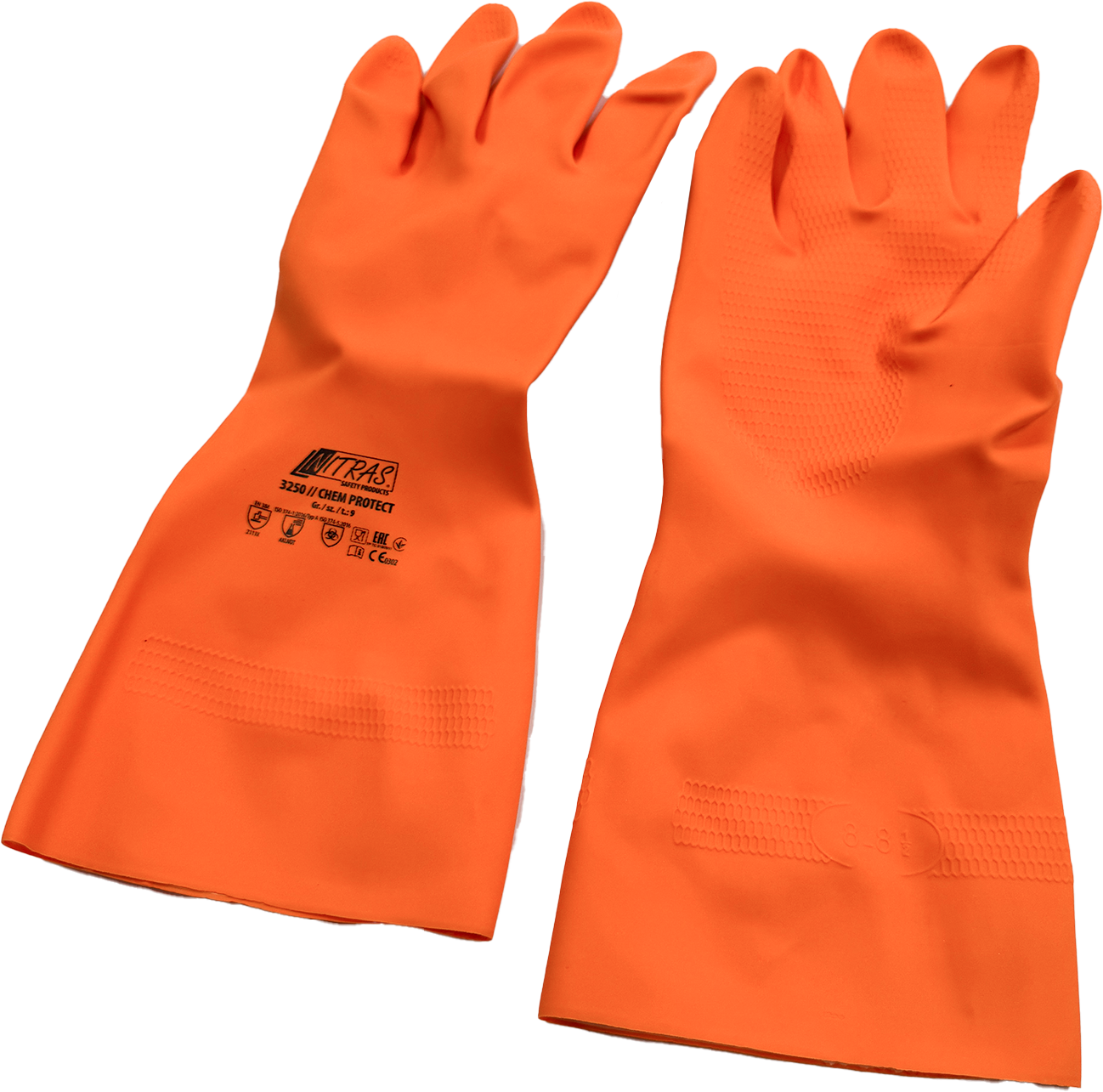Gants décapants - Chem Protect - Latex Orange 3250 NITRAS