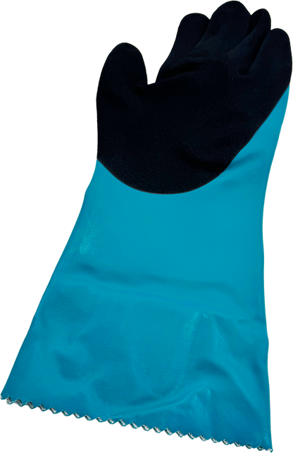 Gants protection chimique - Green Barrier Grip - Bleu 3455 NITRAS