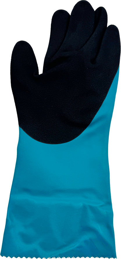 Gants protection chimique - Green Barrier Grip - Bleu 3455 NITRAS