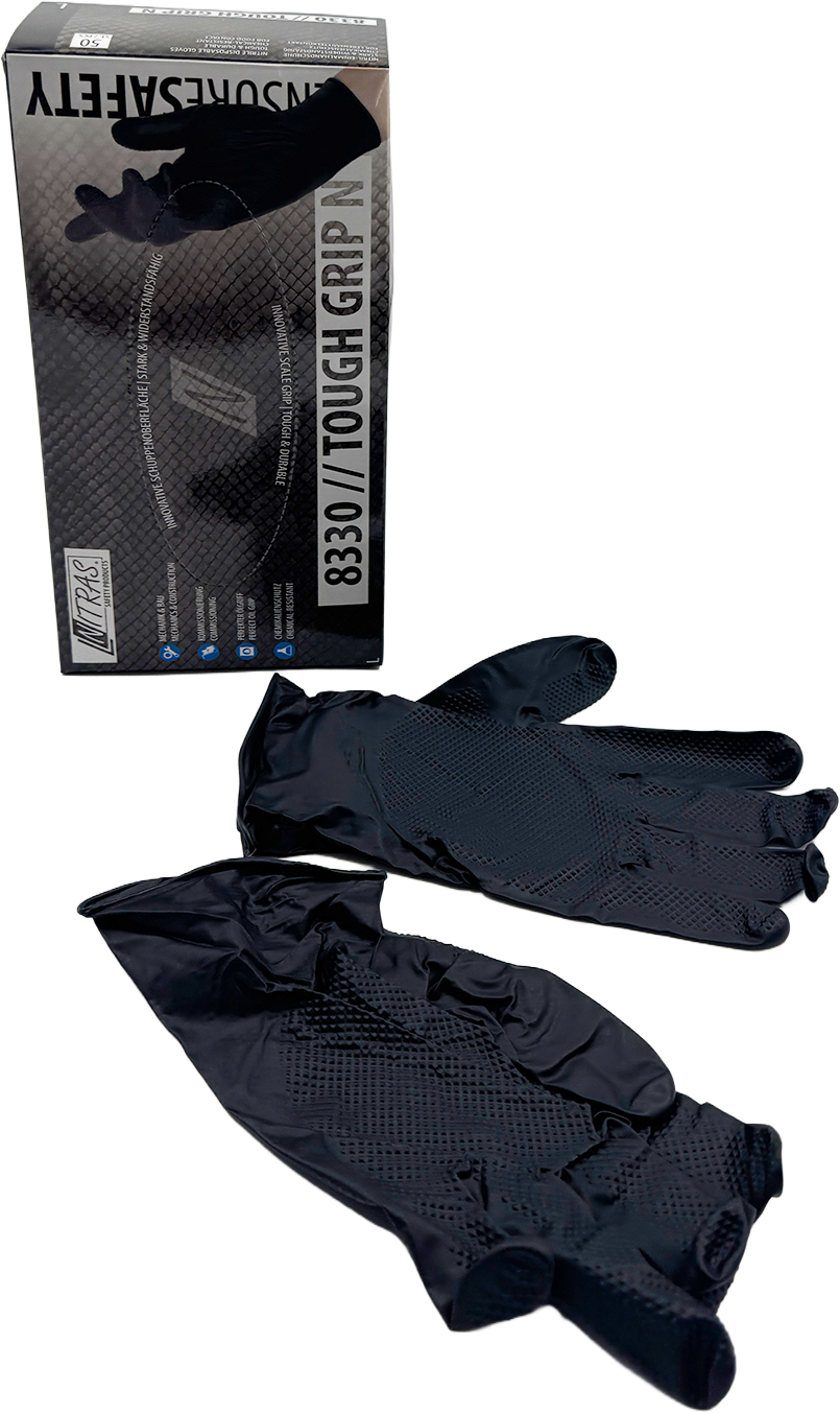 Gants à Usage Unique - Touch Grip - Noir 8330 NITRAS