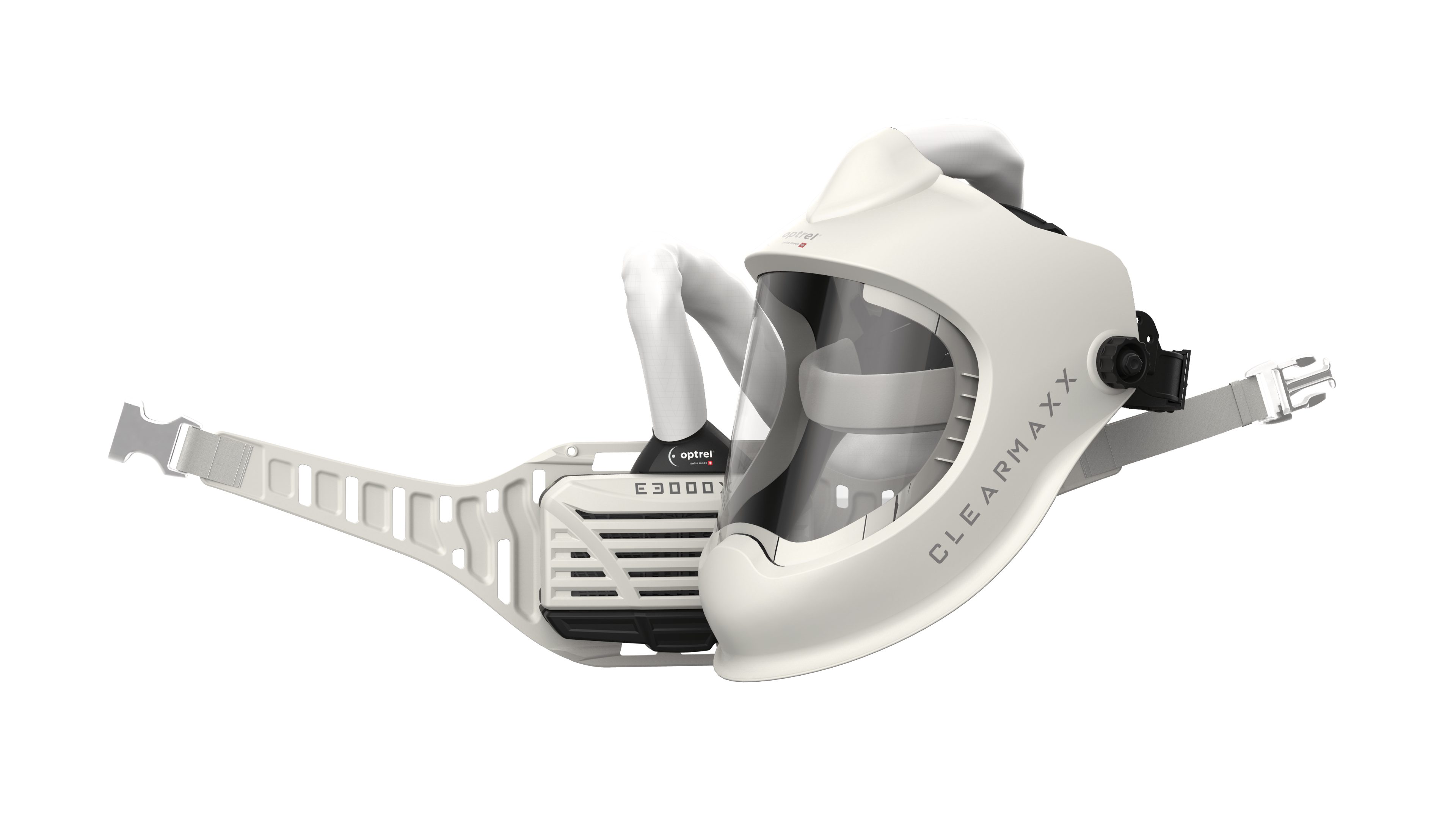 OPTREL – Pack  e3000X PAPR blanc avec clearmaxx blanc