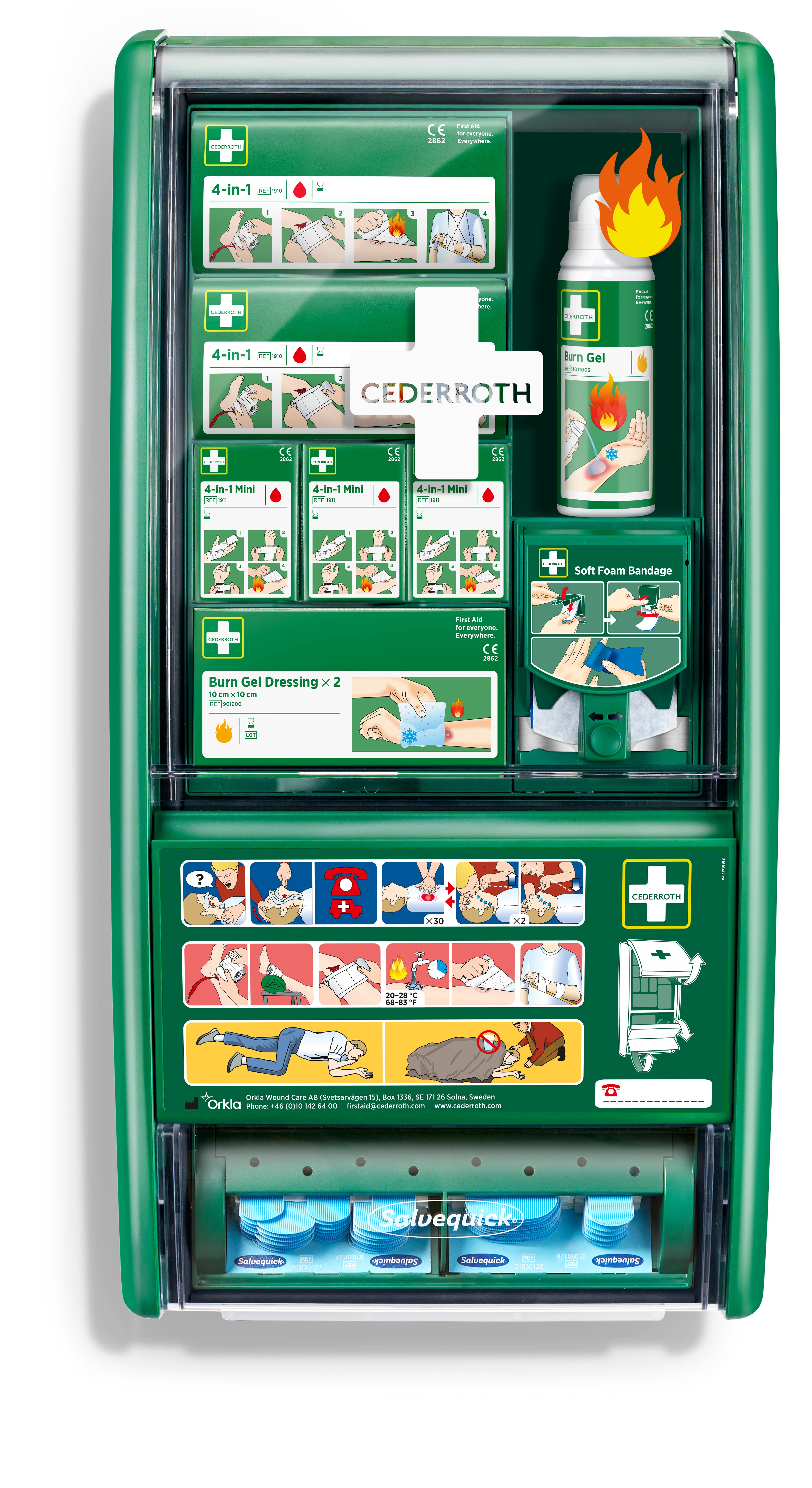 Cederroth - Station premiers secours et brûlures Cederroth