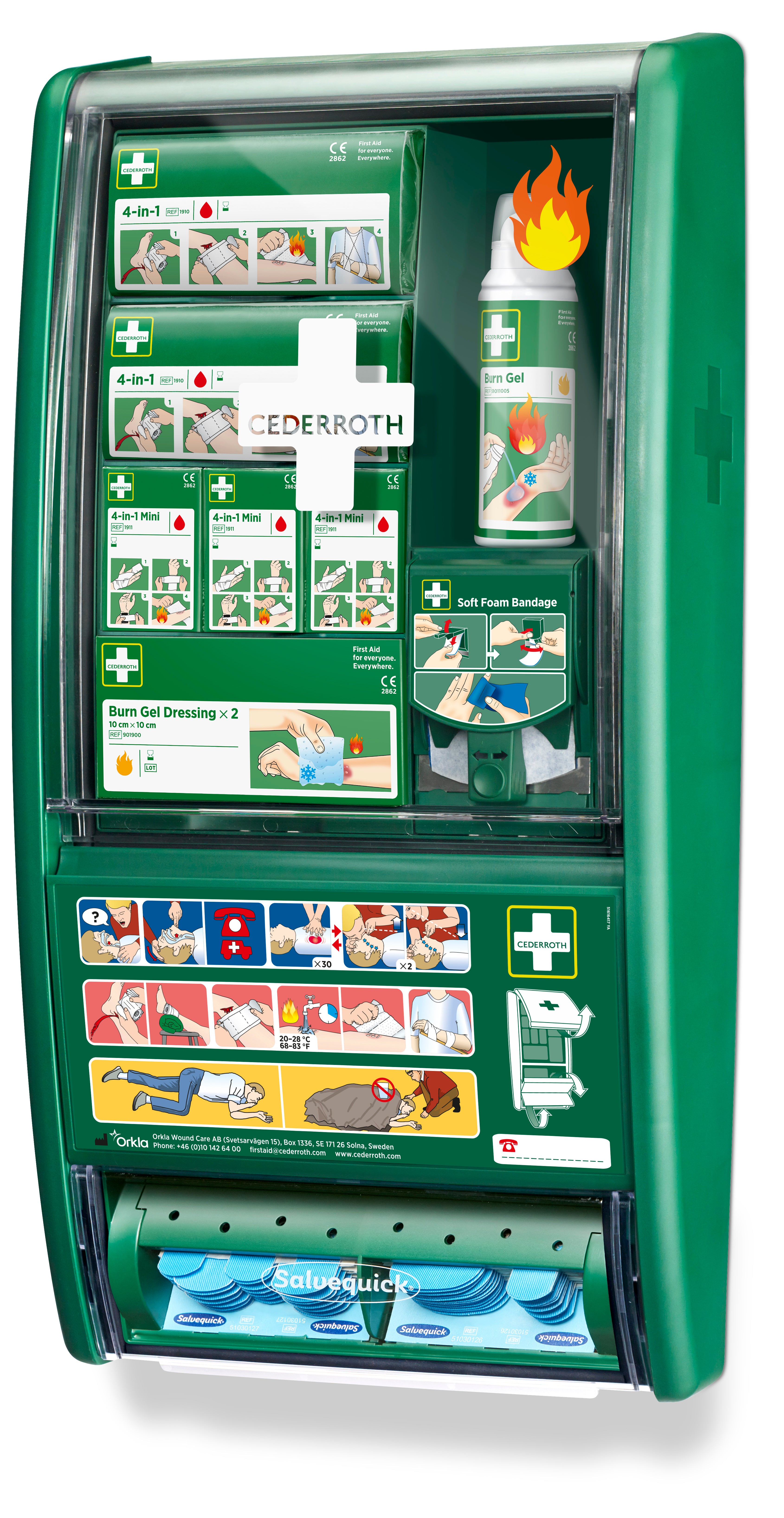 Cederroth - Station premiers secours et brûlures Cederroth