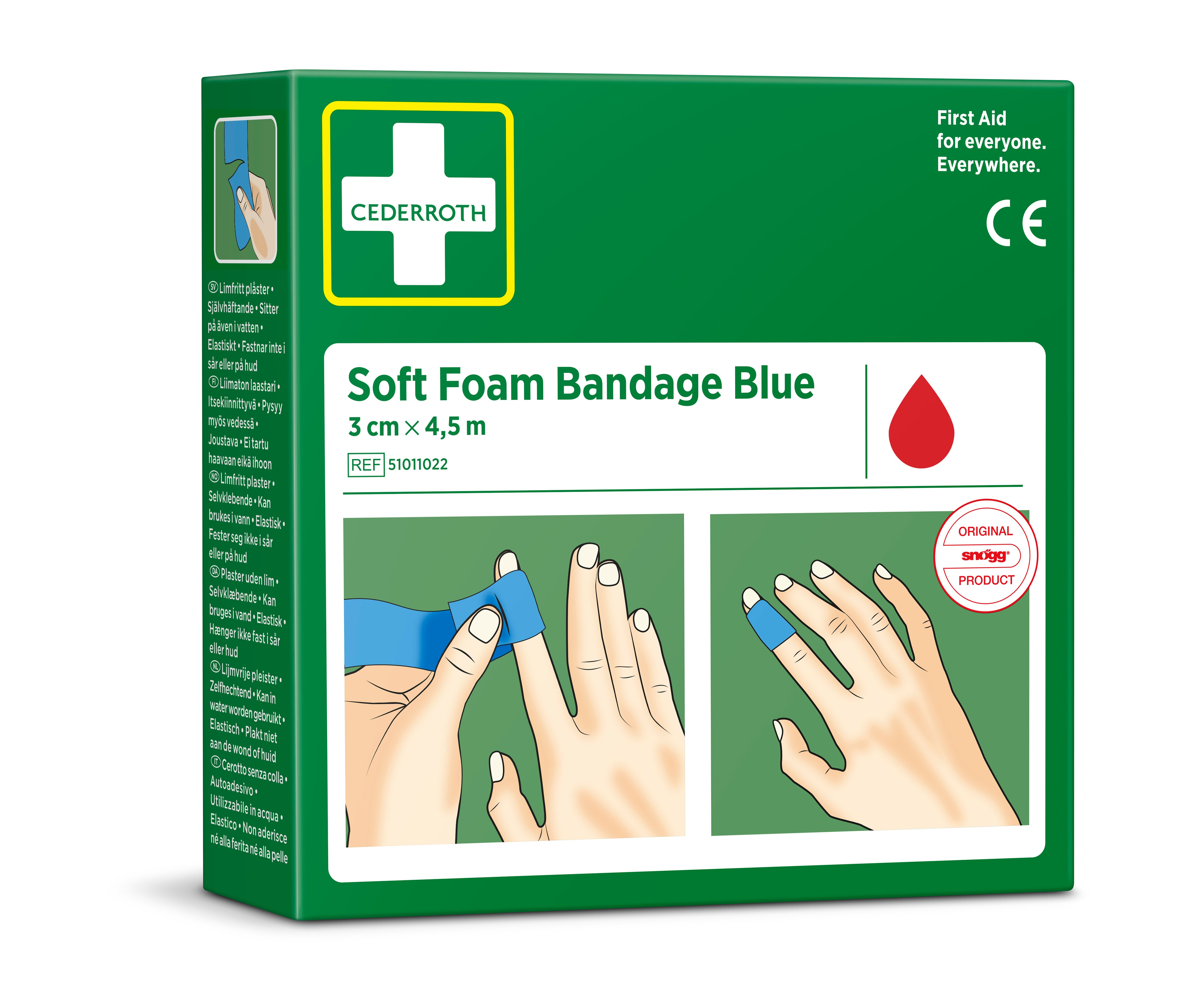Cederroth - Soft Foam Cederroth BLEU 3 cm