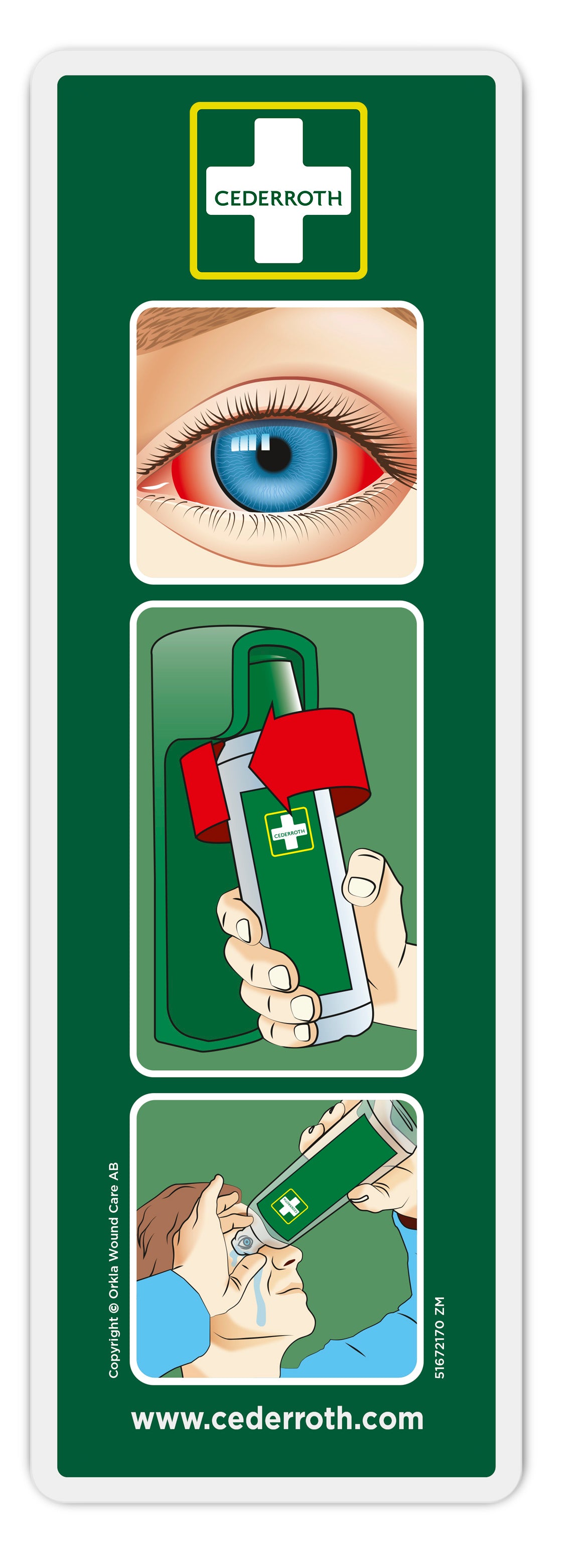 Cederroth - Armoire douche oculaire Cederroth 2 x 500 ml