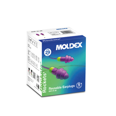 MOLDEX - Bouchons Réutilisables Rockets® Cordés PocketPak