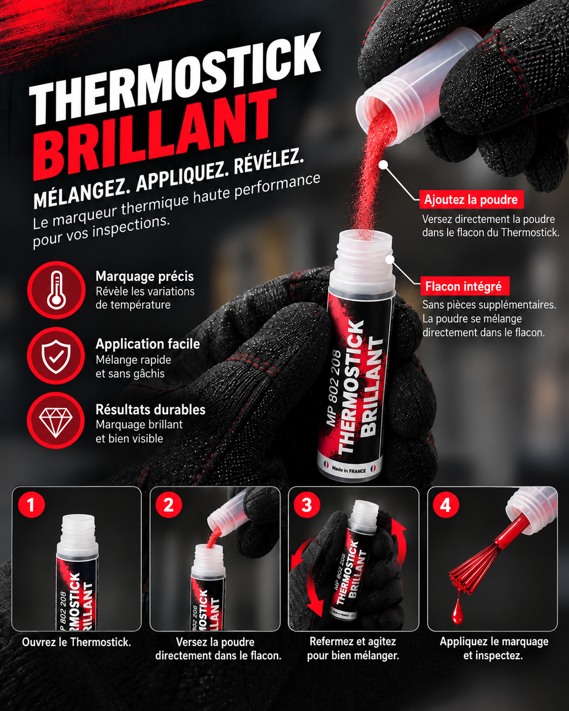 PI // Thermostick – Sticks de Retouche Brillant Neutre Mister Paint