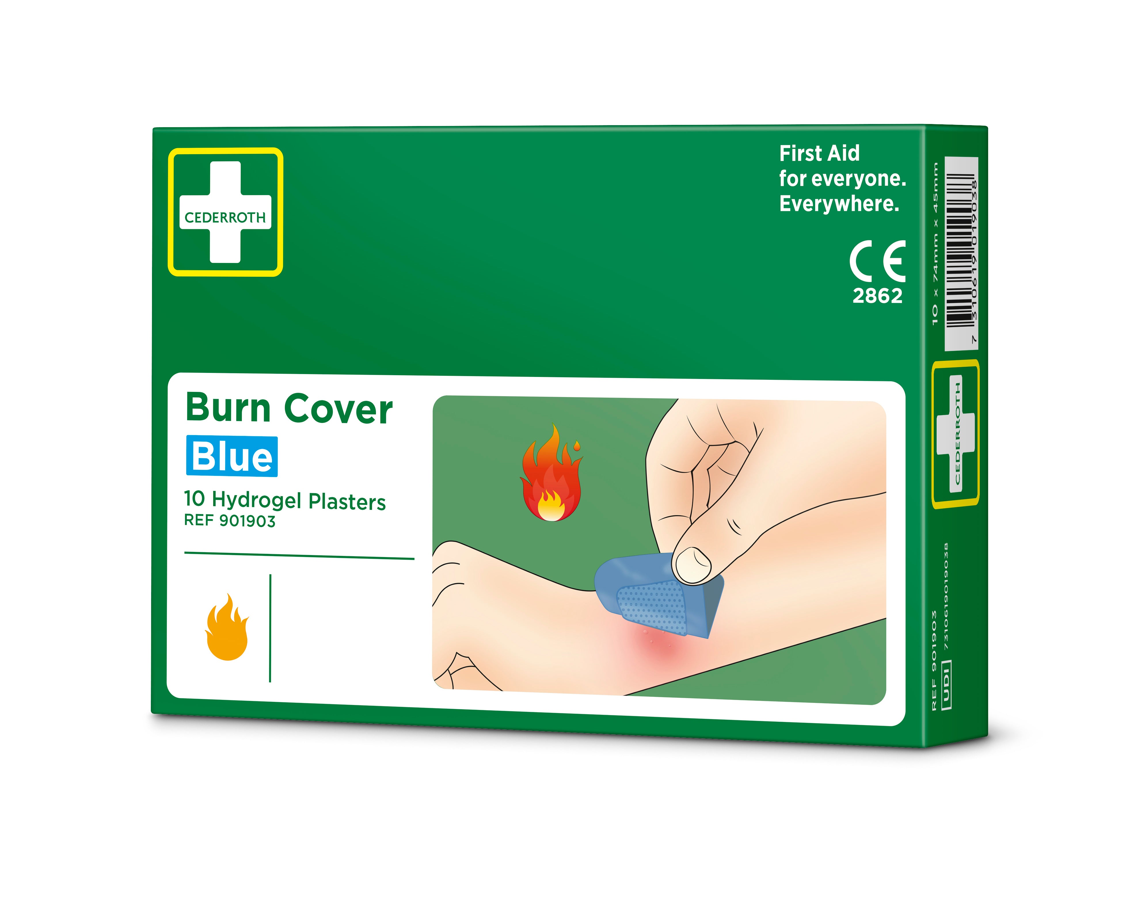 Cederroth - Pansements pour brûlures, 10 pcs.