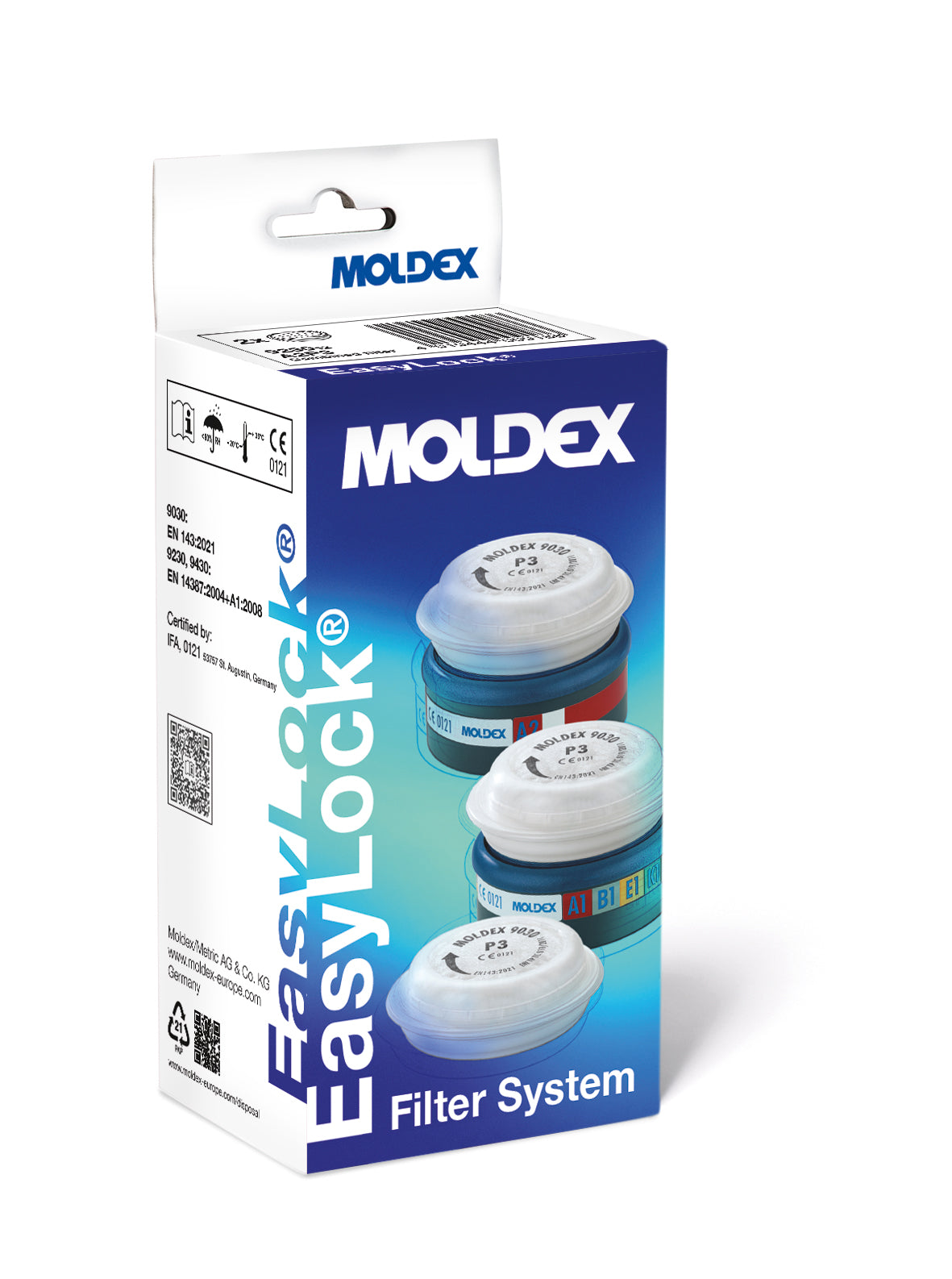 MOLDEX - Filtres Assemblés A2P3 EasyLock® Boîte