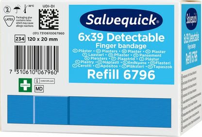 Cederroth - Pansements bleus détéctables extra longs, 120 x 20 mm, 39 pcs/recharge BGCOMAGENCY