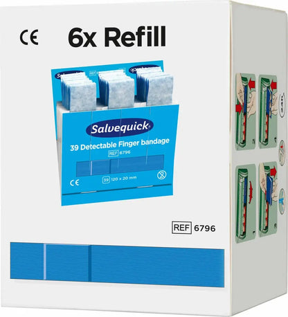 Cederroth - Pansements bleus détéctables extra longs, 120 x 20 mm, 39 pcs/recharge BGCOMAGENCY