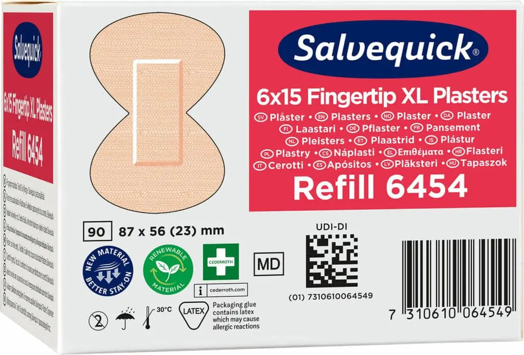 Cederroth - Pansements bout des doigts textile, 15 pcs/recharge BGCOMAGENCY