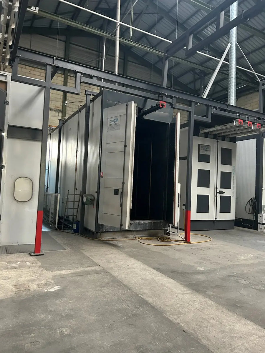 Chaîne de production complète - Sablage et thermolaquage - Occasion BGCOMAGENCY