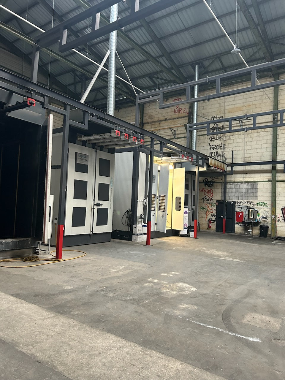 Chaîne de production complète - Sablage et thermolaquage - Occasion