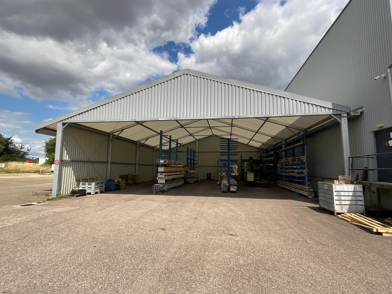 Chapiteau industriel rigide - 20x15 m - 300m2