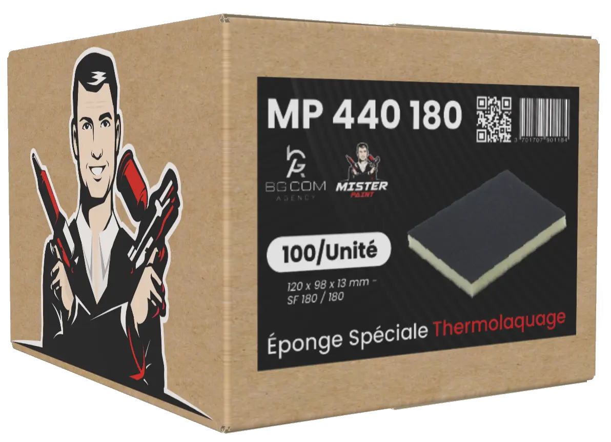 Éponge Spéciale Thermolaquage - 120 x 98 x 13 mm - SF 180/180 - Carton de 100 pièces BGCOMAGENCY