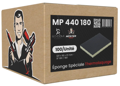 Éponge Spéciale Thermolaquage - 120 x 98 x 13 mm - SF 180/180 - Carton de 100 pièces BGCOMAGENCY
