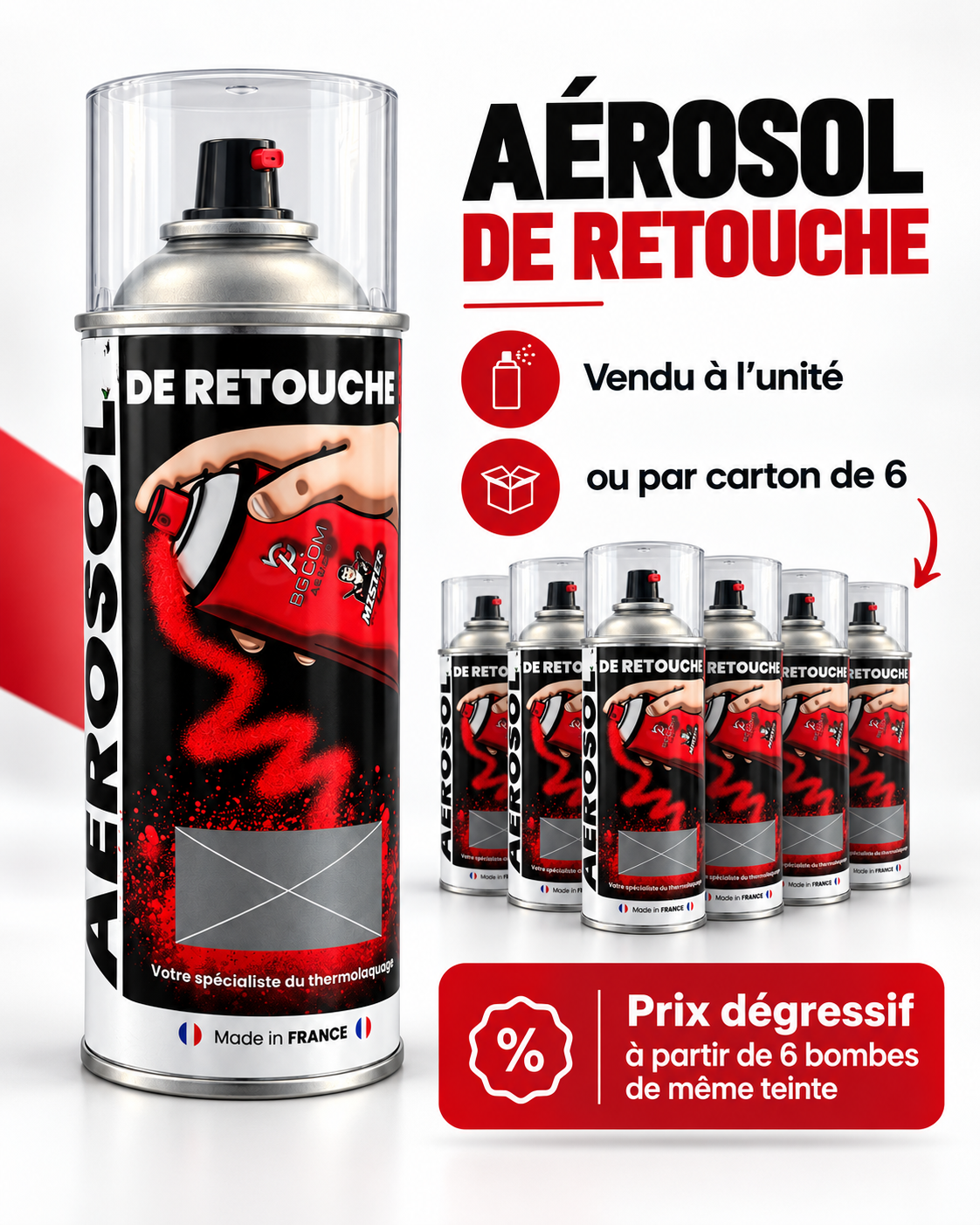 Bombe Aérosol Peinture De Retouche 400 ml | Mister Paint - BG COM AGENCY Mister Paint