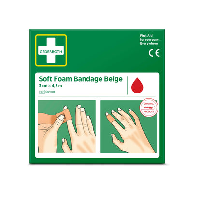 pansement adhésif beige en mousse douce 3 cm x 4,5 m pour soins de premiers secours