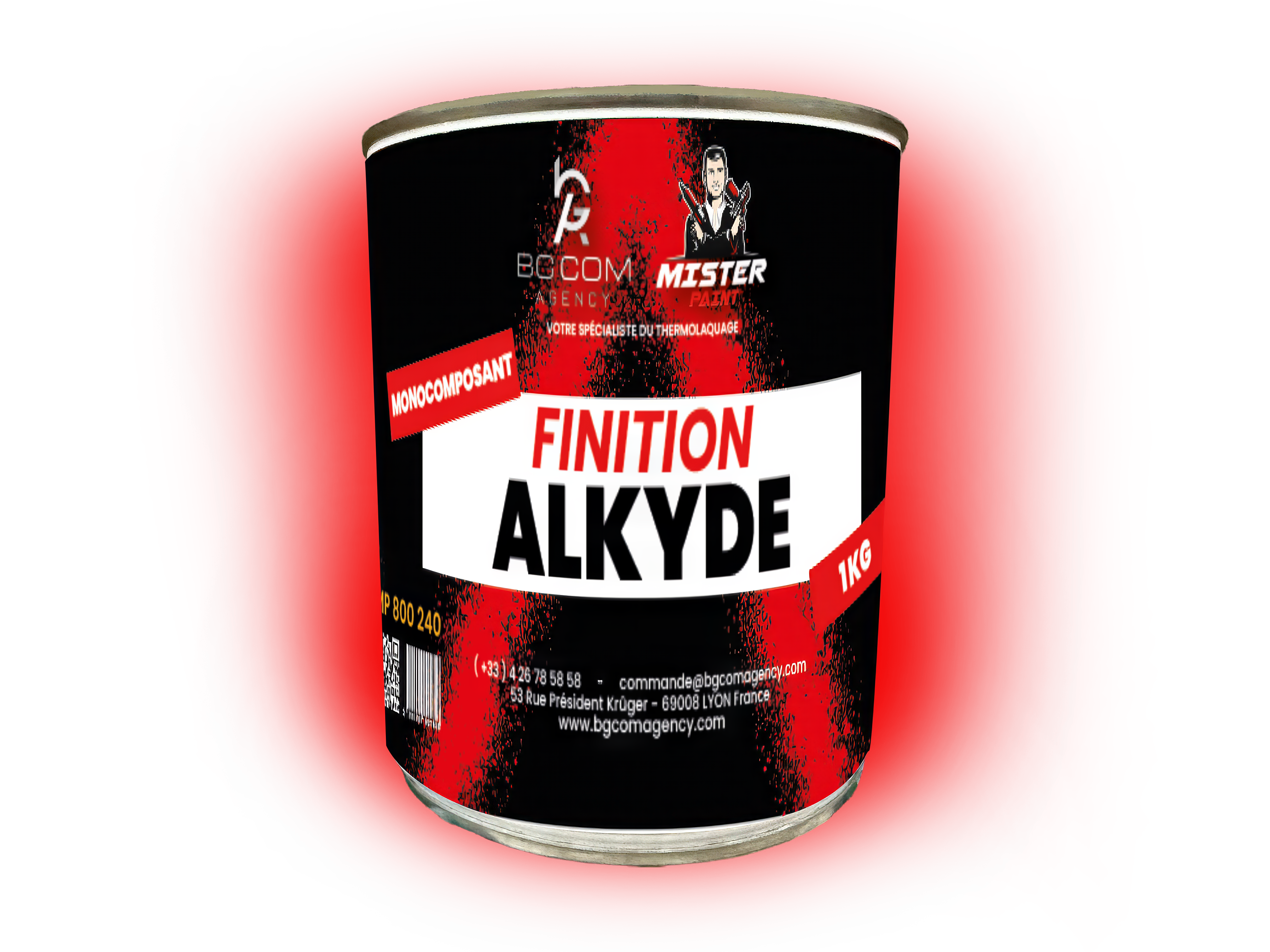 PI // Finition ALKYDE Mono-composant - En bidon de 1 kg.