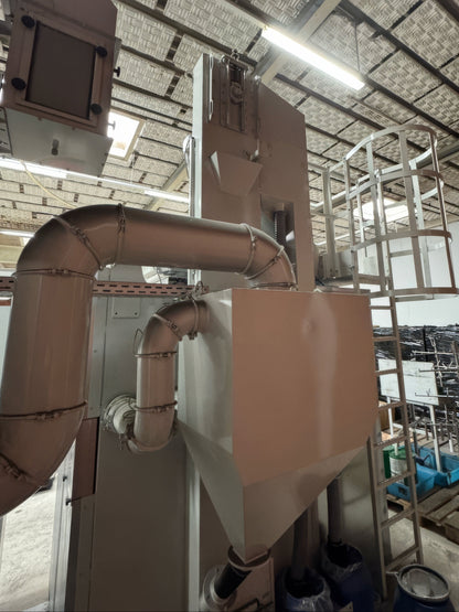 Grenailleuse WHEELABRATOR à charge suspendue tournante