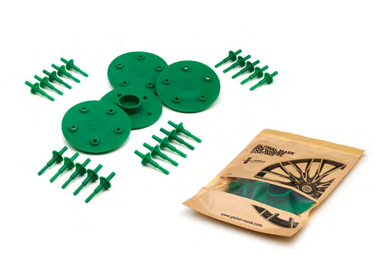 Kit Global Wheels EMERALD — disques verts, bouchons verts