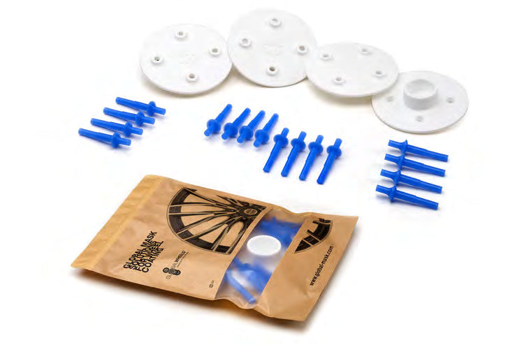 Kit Global Wheels TIFFANY — disques blancs, bouchons bleus