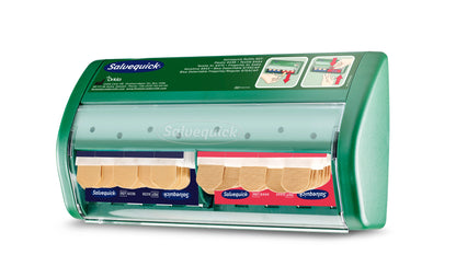distributeur de pansements adhésifs salvequick avec rouleaux de plusieurs tailles