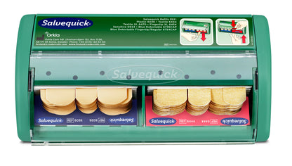 distributeur de pansements adhesifs salvequick avec recharges faciles a utiliser