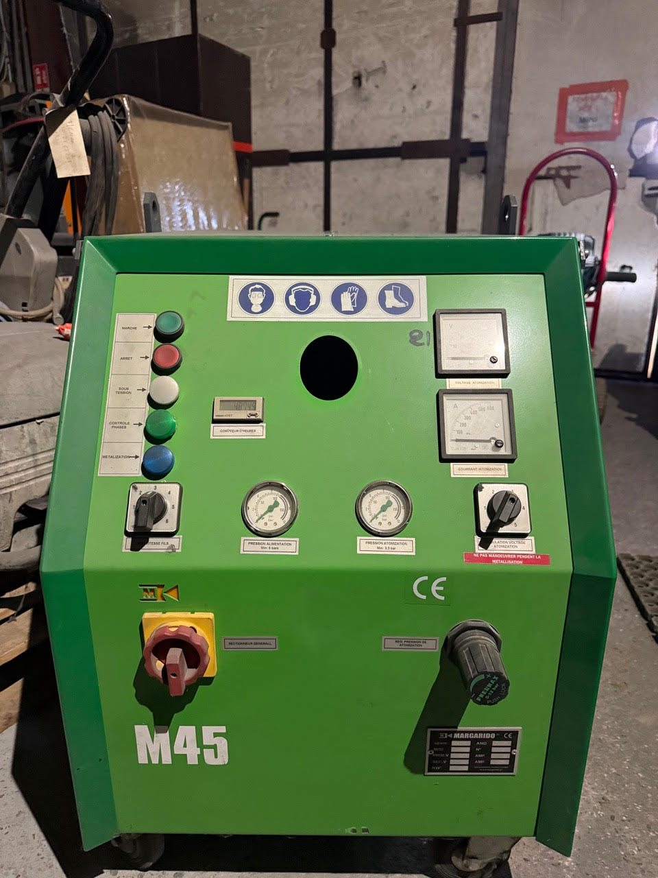 Poste de métallisation par arc électrique Margarido M45